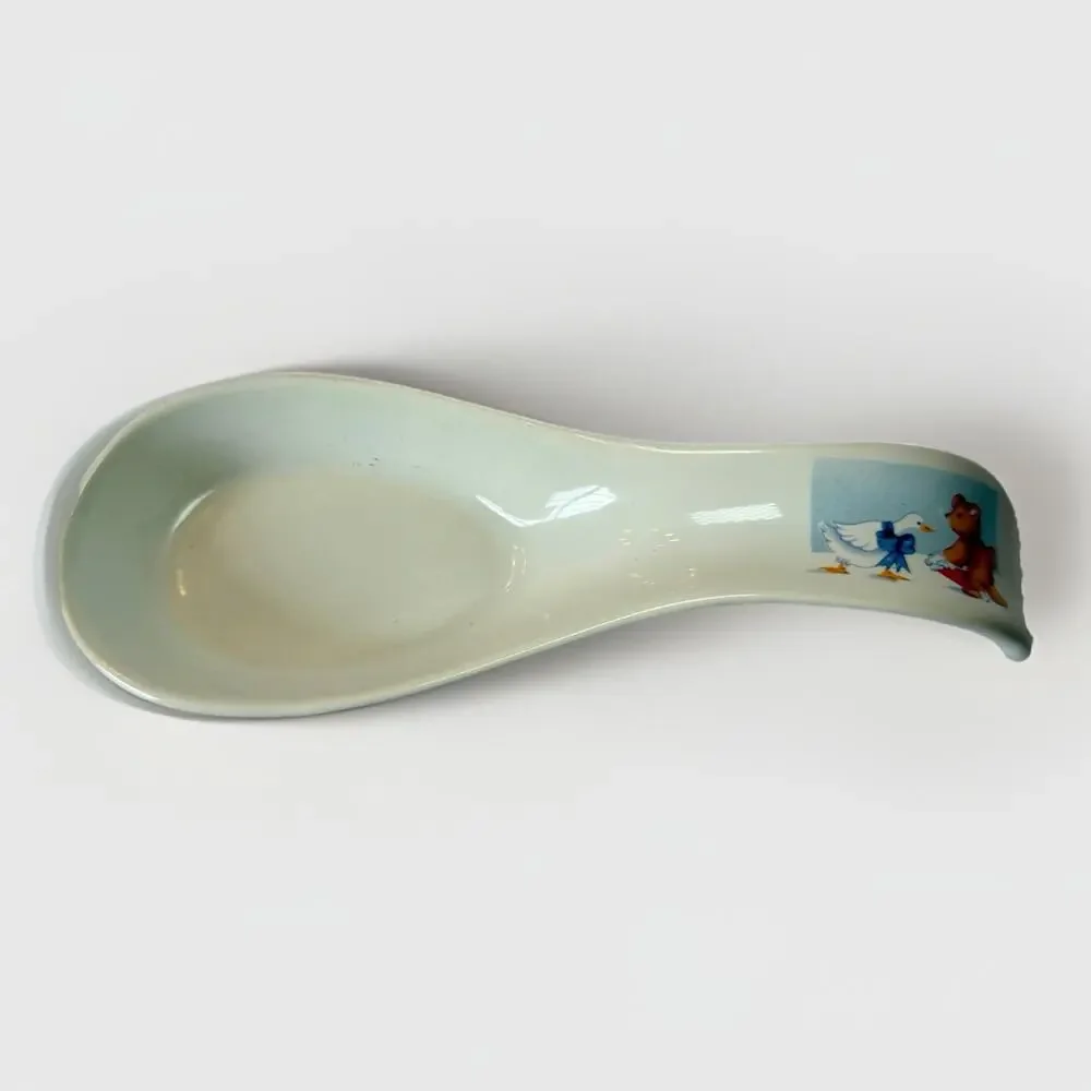 Vintage House Of‎ Lloyd 1989 Country Goose/Duck Bear Salt Shaker & Spoon Rest